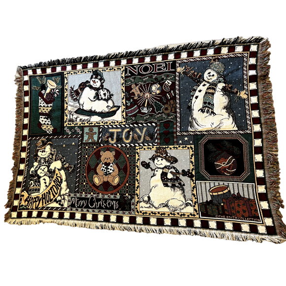 Goodwin Weavers Christmas Blanket The Edith Collection Holiday Throw 66" x 45" - Picture 1 of 7